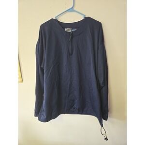 Easton Pullover Jacket Mens Large Long Sleeve 1/4 Zip Athletic‎ Navy Large
